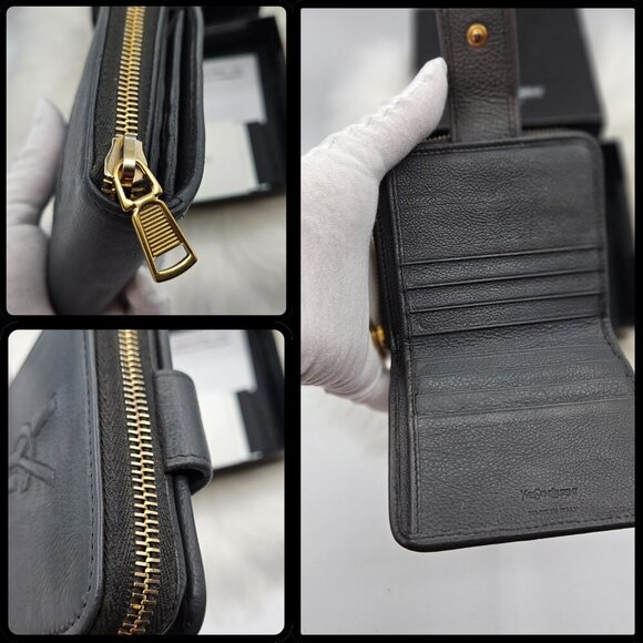 Saint Laurent  Bi-fold Wallet in Grey Leather - Picture 14 of 16